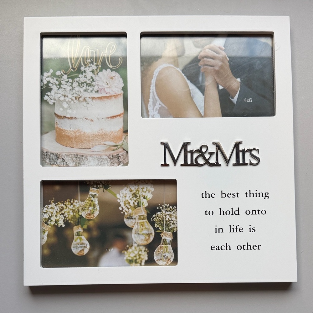 White 'Mr & Mrs' Photo Frame